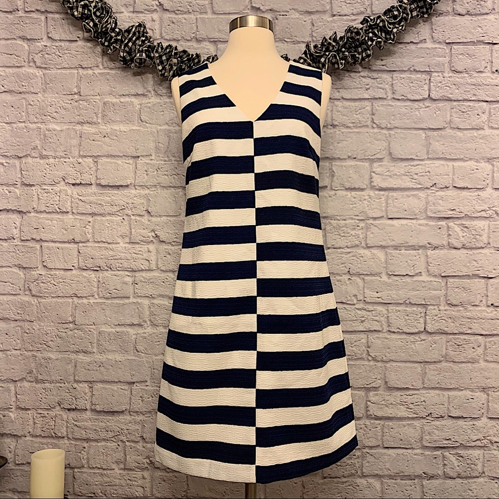 NWT Beulah Navy & White Stripe Dress